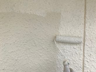 可児市で外壁の上塗り塗装