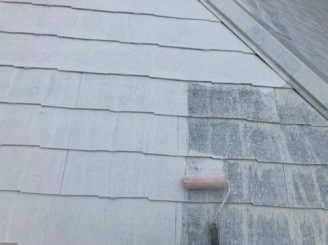 多治見市屋根2回下塗り