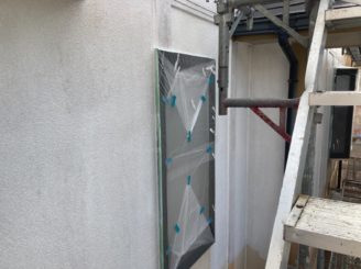 多治見市で屋根外壁塗装 養生完成