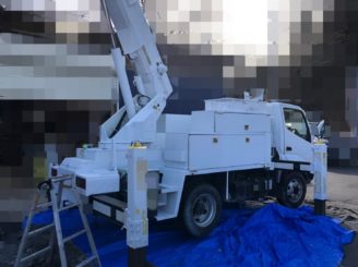 多治見市で作業車の塗り替え 下塗り塗装完成