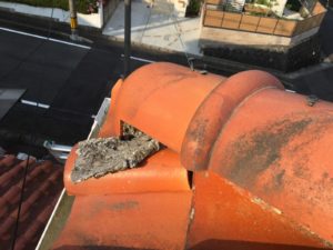 多治見市　土岐市　屋根修理　漆喰の修理