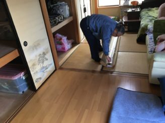 土岐市 畳からフロアー張りに変更の床工事 大工工事