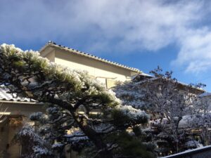 恵那市で初雪の写真