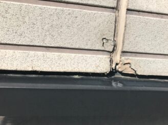 土岐市でタイル部分の外壁の塗り替え 工事前の状態