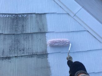瑞浪市で屋根塗装 下塗り塗装