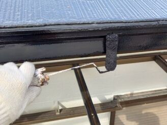 多治見市で屋根外壁塗装　樋の塗り替え