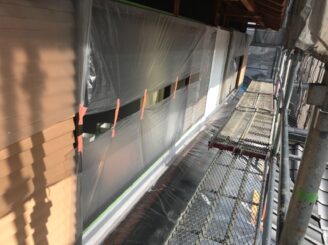 多治見市で外壁塗装 養生完成