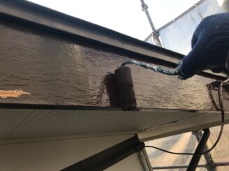 春日井市で付帯部塗装 破風板の塗り替え