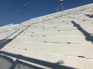 可児市で屋根外壁の塗り替え 屋根タスペーサー取付