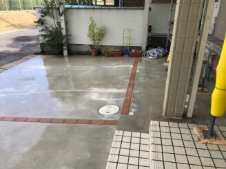 春日井市で外壁塗装 駐車場高圧洗浄