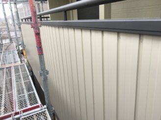 可児市でベランダの外壁の貼り替え工事