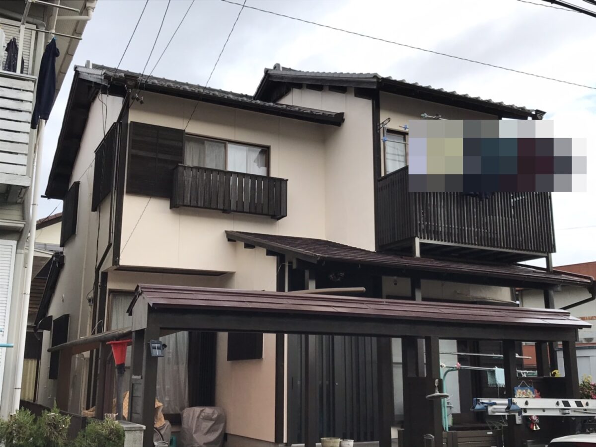 多治見市でフッ素塗料とシリコン塗料で屋根外壁塗装です