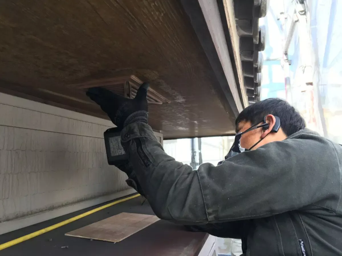多治見市土岐市　天井の張り替え　軒天井の交換
