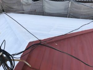 恵那市大井町、屋根の下塗り塗装
