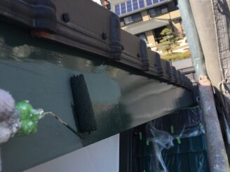 瑞浪市で外壁塗装 破風板の塗装