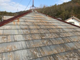 多治見市で屋根カバー工法 外壁塗り替え塗装工事前