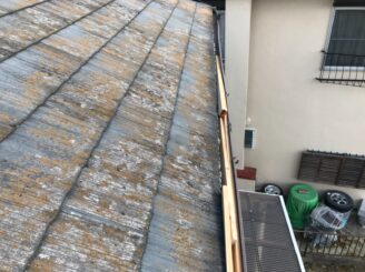 多治見市で屋根カバー工法 外壁塗り替え塗装工事前