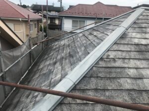瑞浪市、スレート屋根のバイオ洗浄