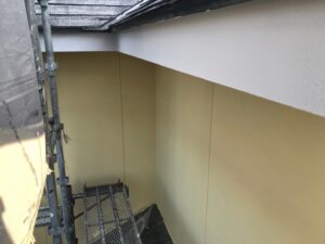 中津川市、外壁の中塗り塗装、完了