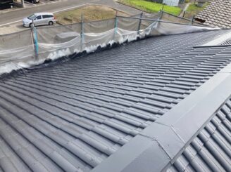 美濃加茂市で屋根外壁塗装　屋根塗り替え完成　遮熱塗料　フッ素　