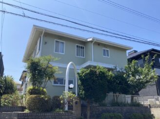 多治見市で屋根外壁塗り替え塗装工事完成 屋根外壁シリコン塗装