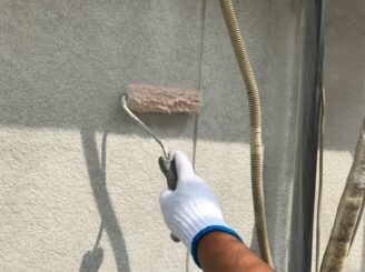 多治見市　瑞浪市で外壁塗装　ベランダ防水工事　屋根カバー工法　外壁下塗り塗装