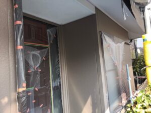 中津川市、外壁の中塗り塗装完了