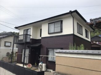 土岐市 瑞浪市 屋根外壁塗り替え塗装工事 外壁色の退色 色落ち 幕板剝がれ 浮き 屋根変色 施工後 塗り替え後
