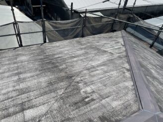 土岐市 瑞浪市 屋根外壁塗り替え塗装工事 屋根塗膜の剝がれ 色の退色 フッ素塗料 屋根高圧水洗浄 高圧洗浄 バイオ洗浄
