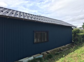 春日井市 外壁塗装 屋根葺き替え 瓦 平板防災瓦 外壁トタン張替え 雨樋交換 見積り無料 現場調査無料 トタン張り替え後 施工後