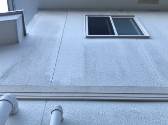 多治見市 屋根外壁塗装工事 塗膜剥離 捲れ 色の変退色 色の退色 変色 色落ち プロタイムズ 日成ホーム 見積り無料 樋 苔の発生 軒先 ボロボロ 外壁汚れ 亀裂 ひび割れ 現調時 塗り替え前