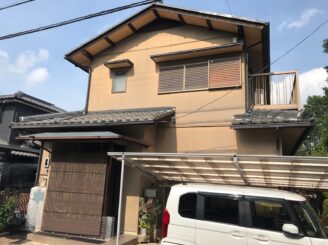 多治見市 幸町 外壁塗装 色落ち 色の退色 変色 ひび割れ 塗り替え塗装 見積り無料 相談無料 日成ホーム プロタイムズ多治見店 施工前 現調時