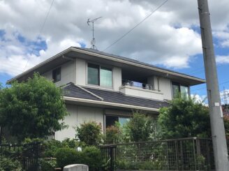 小牧市 外壁塗装 塗り替え工事 ハウスメーカー ミサワホーム 基礎ひびわれ 棟板金塗装 見積り無料 下見 現場調査 プロタイムズ多治見店 施工前
