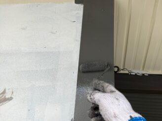 土岐市 外壁塗装 塗り替え工事 日成ホーム 壁 小庇塗り替え 防カビ材 コケ 色落ち 退色 変色 黒い 汚れ 見積り無料 現場調査 プロタイムズ多治見店