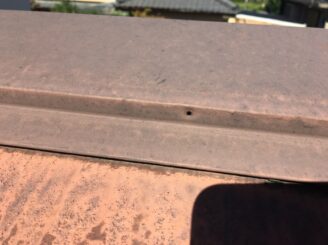 春日井市 屋根塗装 塗膜剥離 色の変変退色 色落ち 色あせ 色褪せ シリコン塗料 棟板金 釘穴 見積り無料 プロタイムズ多治見店