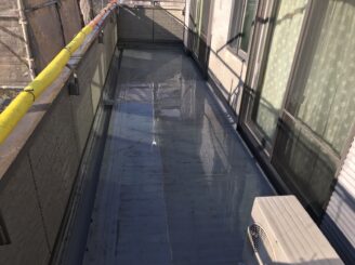 多治見市 外壁塗装工事 塗り替え シリコン塗料 グレー系 ベランダ防水工事 見積り無料 プロタイムズ多治見店 日成ホーム