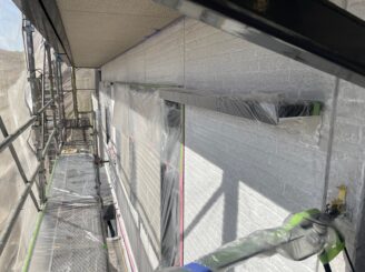 名古屋市 屋根外壁塗装工事 塗り替え 色の退色 色がうすい 外壁下塗り塗装 見積り無料 多治見市 日成ホーム プロタイムズ多治見店 施工前 塗り替え前