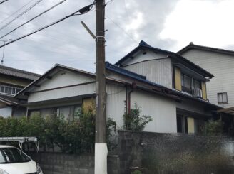多治見市 岐阜県 屋根外壁塗装 ひび割れ 亀裂 コーキング 補修 物置 倉庫 トタン 見積り無料 日成ホーム プロタイムズ多治見店 現場調査 塗り替え前