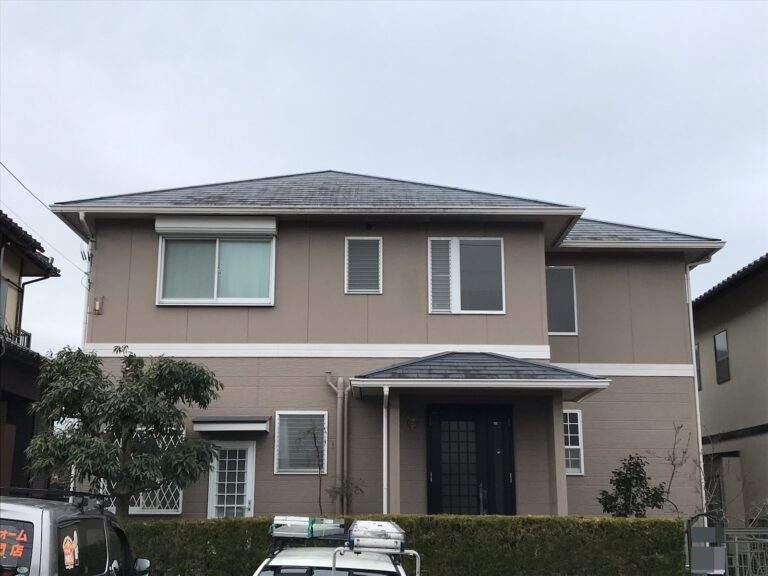 多治見市　希望ヶ丘　施工前　屋根塗装工事　外壁塗装工事　ベランダ板金工事　テラスルーム取付