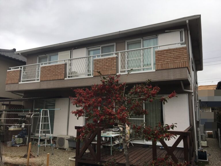 多治見市　希望ヶ丘　施工前　屋根塗装工事　外壁塗装工事　ベランダ板金工事　テラスルーム取付