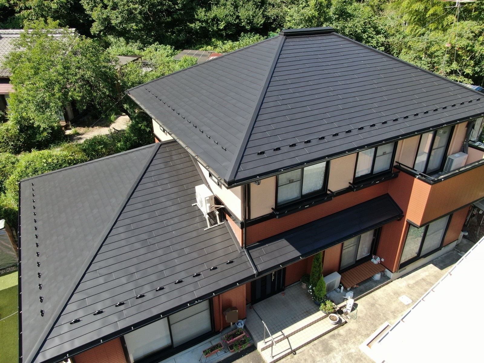 可児郡御嵩町　屋根工事　カバー工法　屋根カバー工事　ガルバリウム鋼板　日成ホーム　プロタイムズ多治見店