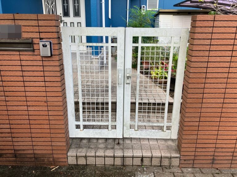 多治見市　門扉交換　エクステリア工事