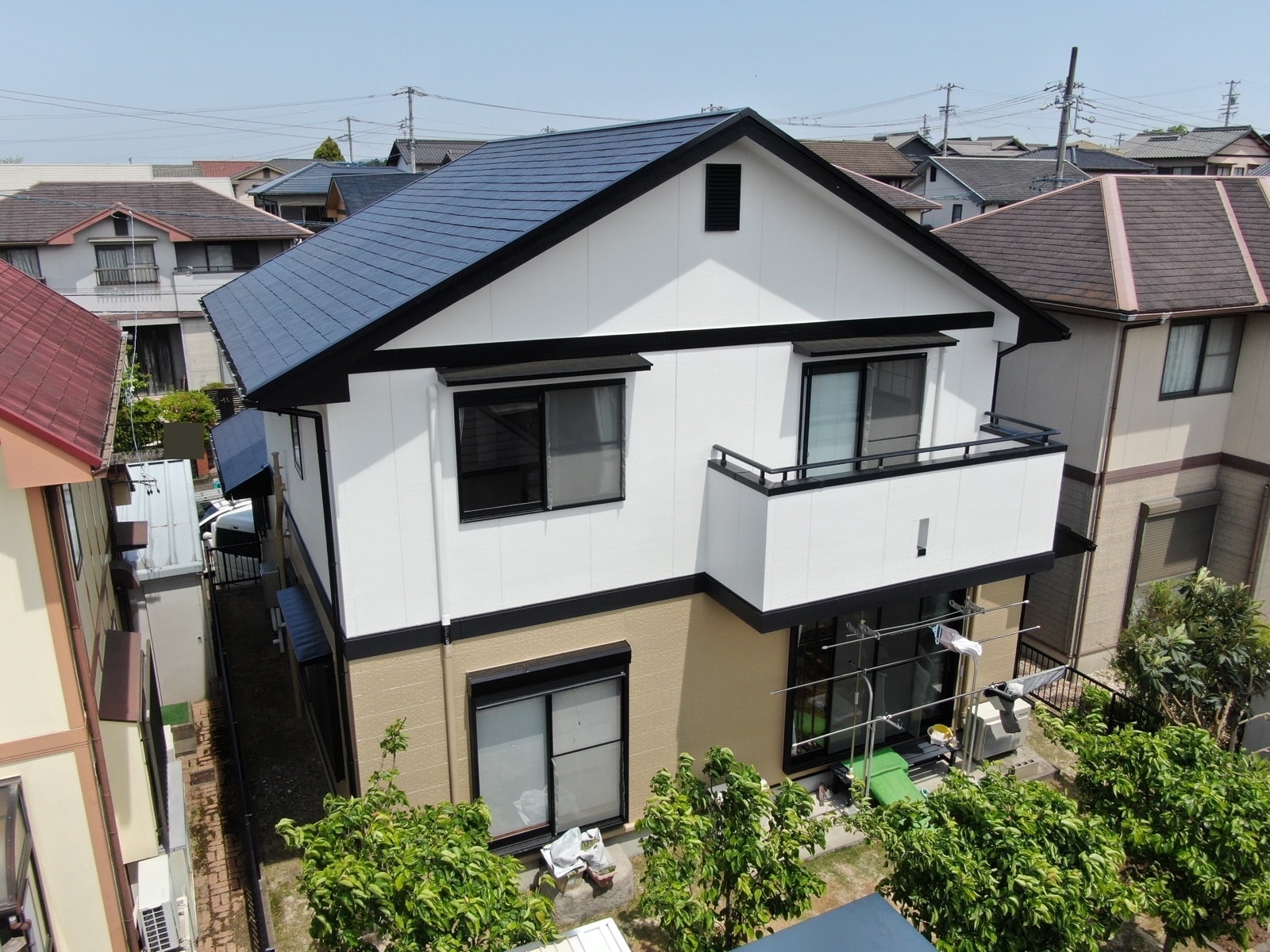 多治見市脇之島町　ホワイトタウン　屋根塗装工事　外壁塗装工事