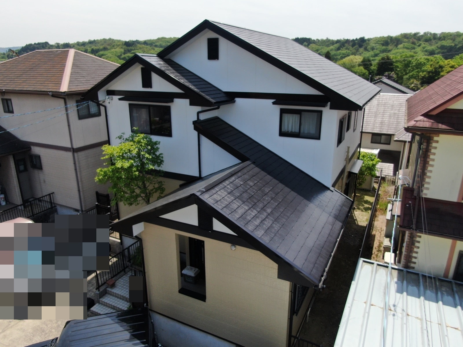 多治見市脇之島町　ホワイトタウン　屋根塗装工事　外壁塗装工事