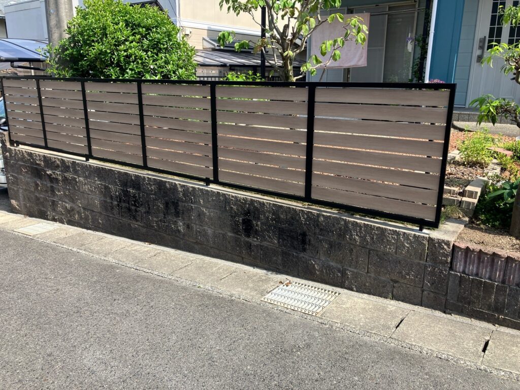 多治見市滝呂町 フェンス取付工事 植樹伐採工事 駐車場拡張工事 完成