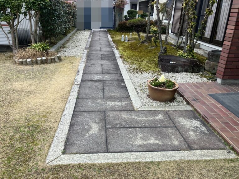 多治見市　土間洗浄　洗浄前