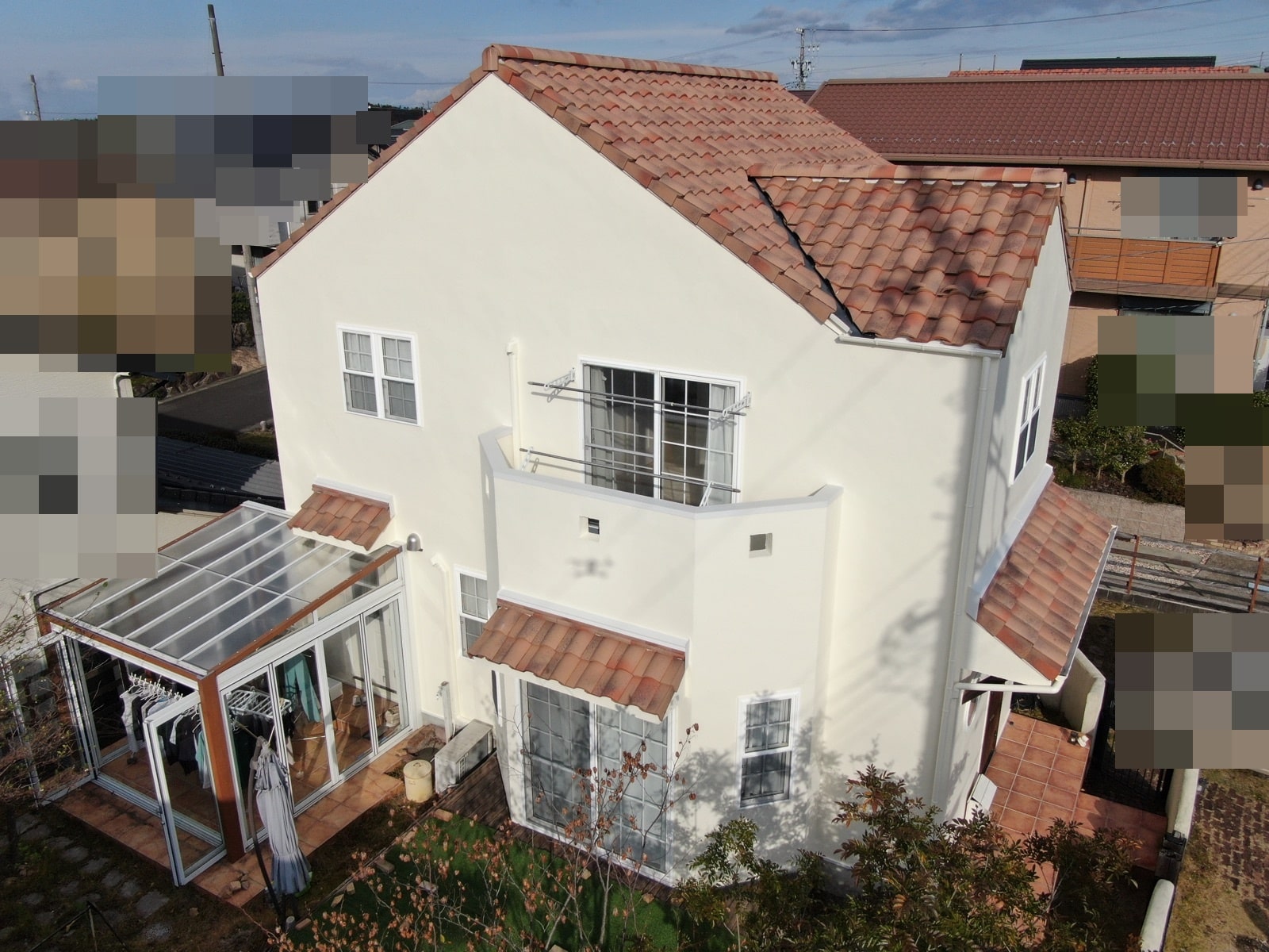 可児市皐ケ丘で外壁塗装工事　南面