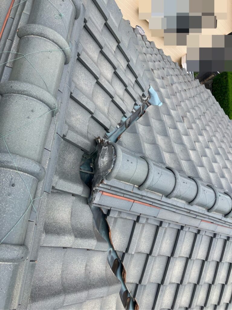 谷樋から雨漏り