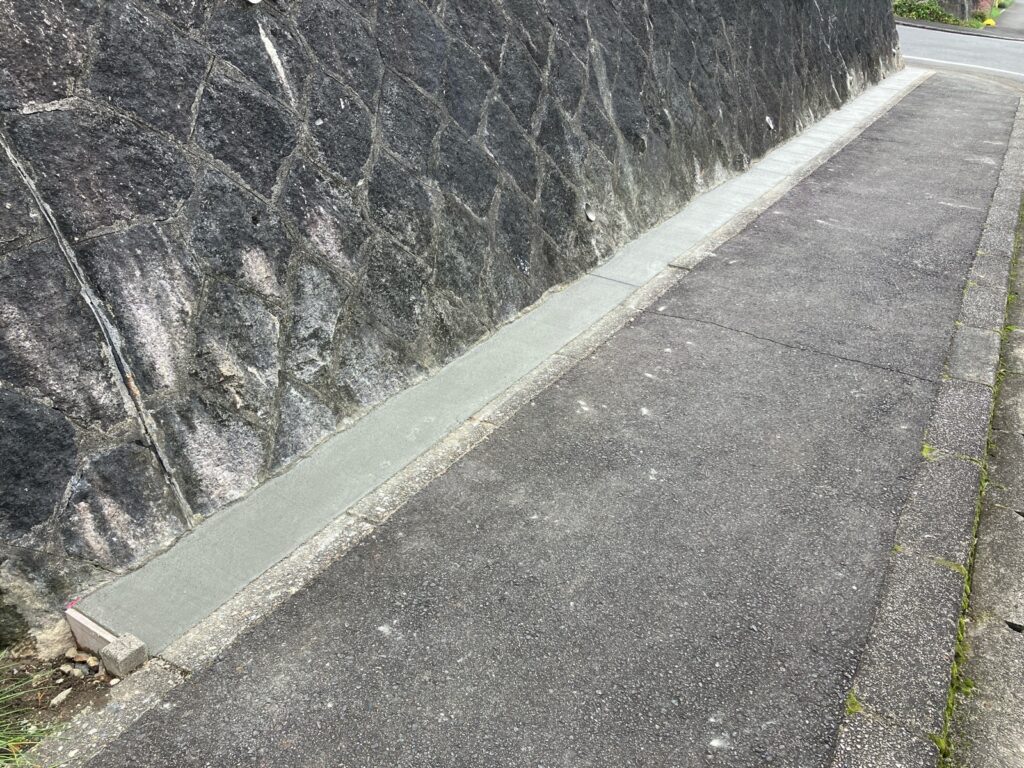 木 撤去後 コンクリ工事