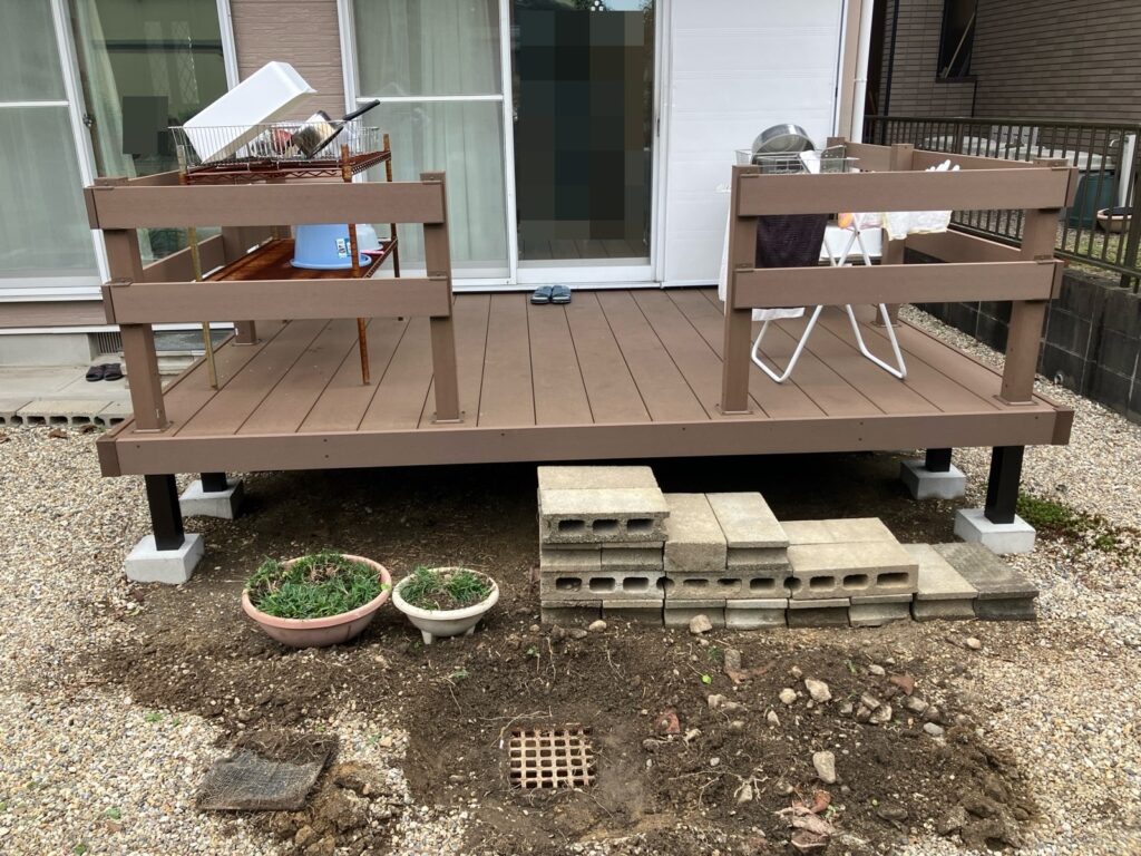 ウッドデッキ交換後　多治見市